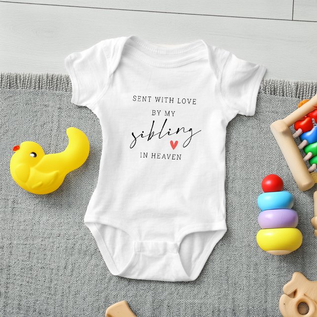 Body Souvenir Mon Frère Au Ciel (Remembrance My Sibling In Heaven Baby Bodysuit)