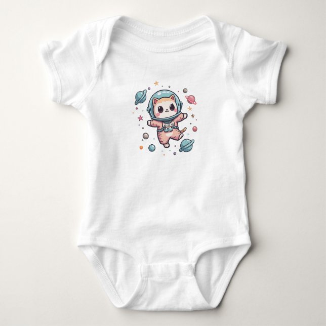 Body Space Meow-naut, mignon chat kawaii (Devant)