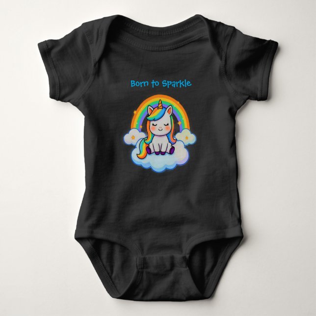 Body Sparkle - Licorne Tee en coton (Devant)