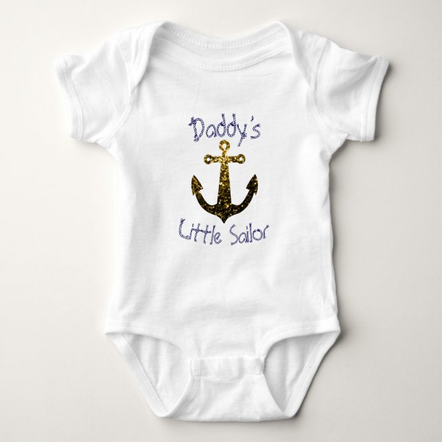 Body Sparkly Ancre Le petit marin de papa Personnaliser (Devant)