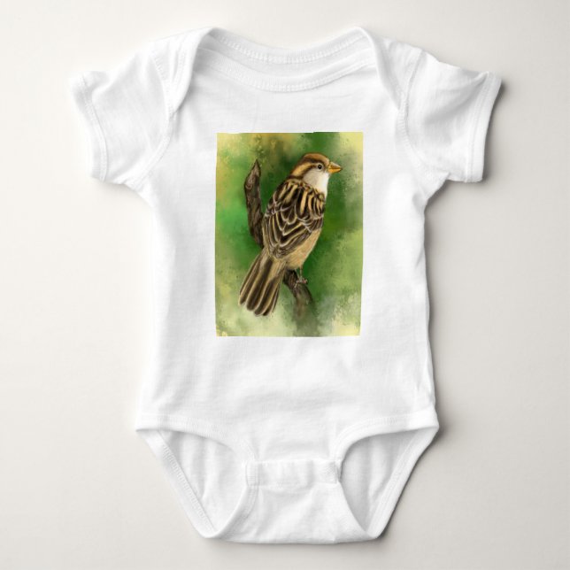 Body Sparrow Baby Bodysuit Belle Liuttle Bird (Devant)