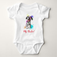 Splash Art jote Dalmatien Chien Baby Bodysuit