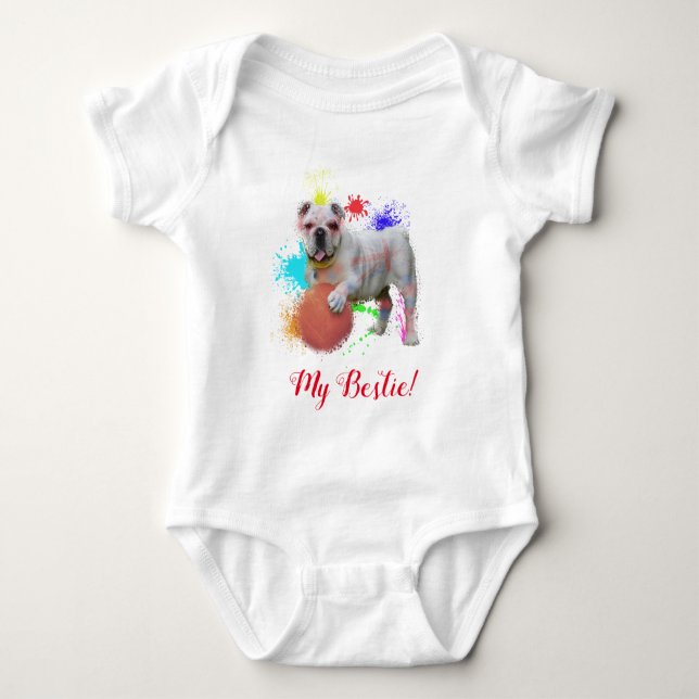 Body Splash Art mignon British Bulldog Bodysuit (Devant)