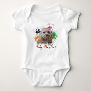 Body Splash Art mignon Cavapoo Chien Baby Bodysuit