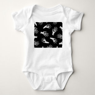 Body Squelette main : motif des os d'Halloween.