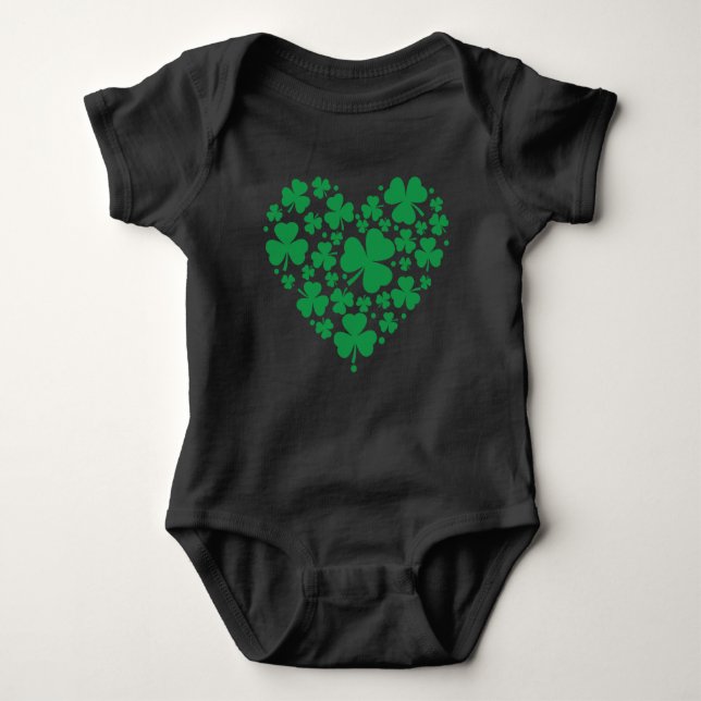 Body St Patrick’s Day Baby Bodysuit - Lucky Shamrock H (Devant)