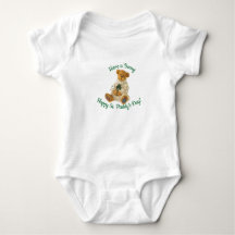 St. Patrick's Day Irlandais Teddy Bear Bodysuit bé