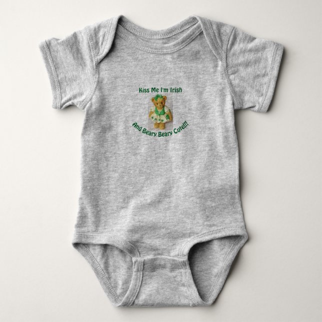 Body St. Patrick's Kiss Me Teddy Bear Bodysuit (Devant)