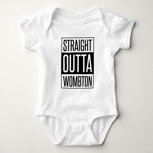 Body Stright Outta Wombton Funny Baby (Devant)