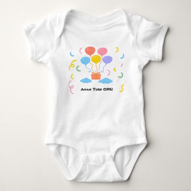 Body Style de crayon éditable – Balloon Bash pour les 1 (Devant)