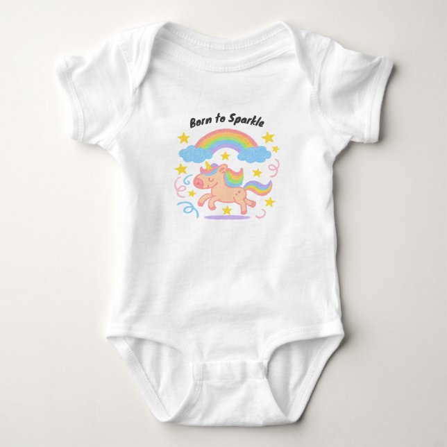 Body Style de crayon modifiable – Licorne Rêve Étincell (Devant)