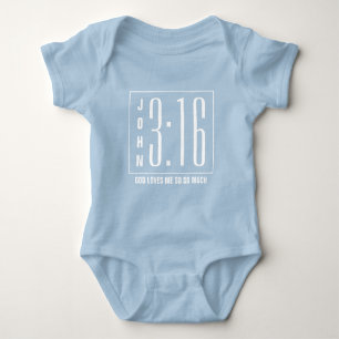 Body Style moderne bleu Jean 3:16 Christian Baby Bodysu