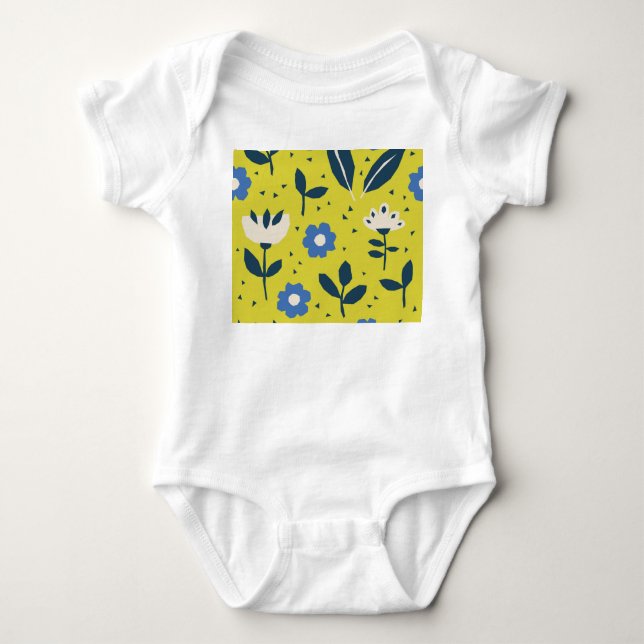 Body Style scandinave, motif sans couture fleurie. (Devant)
