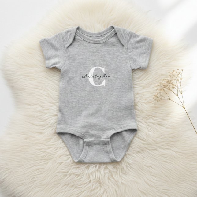 Body Stylish Personalized Initials Bodysuit - Trendy (Créateur téléchargé)