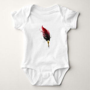 Body Stylo rouge en plumes avec nib or