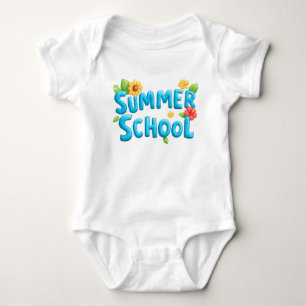Body Summer School - Summer School Texte avec fleurs