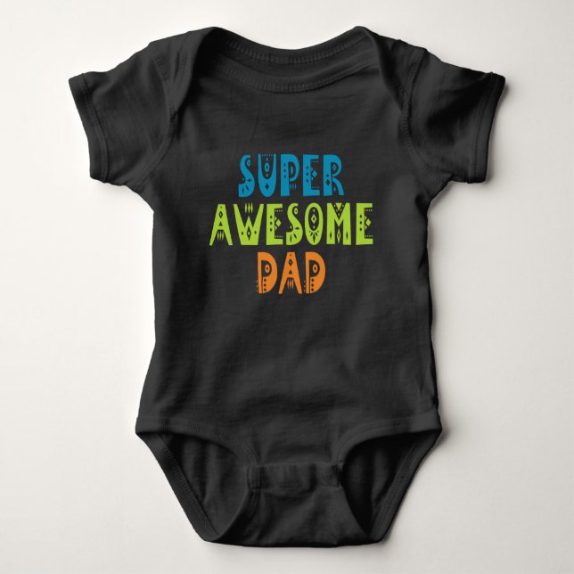Body Super Awesome Papa Fête des pères | Bodysuit (Devant)
