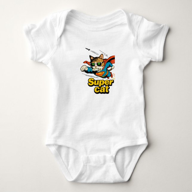 Body Super Chat Volant avec Poisson  (Devant)