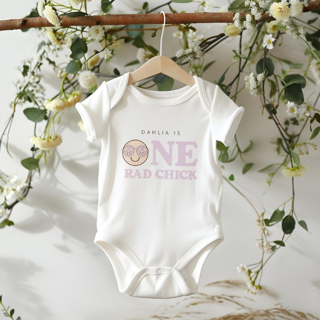 Body Super fille À damiers visage heureux | 1er anniver (Créateur téléchargé)