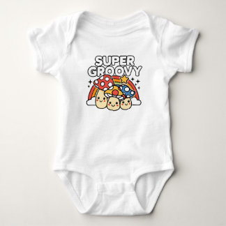 Body Super Groovy Baby Bodysuit – Arc-en-ciel Rétro