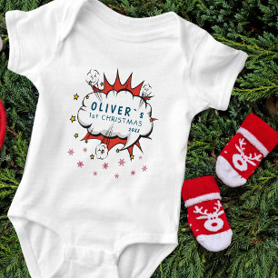 Body Super Hero Baby`s First Christmas Snowflakes Baby