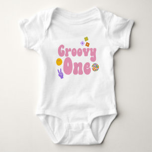 Body Super One Retro 70's 1er Birthday Baby Bodysuit