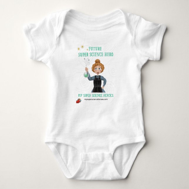 Body Super Science Baby Bodysuit - Marie Curie (Devant)