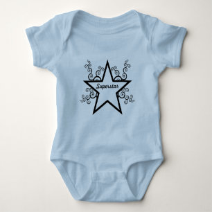 Body Super star Fils bébé Tee, Noir
