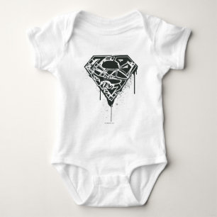 Body Superman S-Shield Logo Fragmenté Splatter