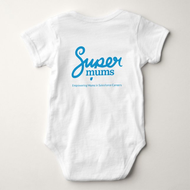 Body Supermums Babygrew - Blanc (Dos)
