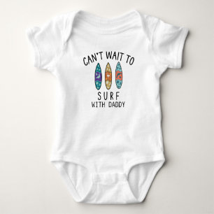 Body Surfer Baby Can't Wait to Surf with Daddy Surfing