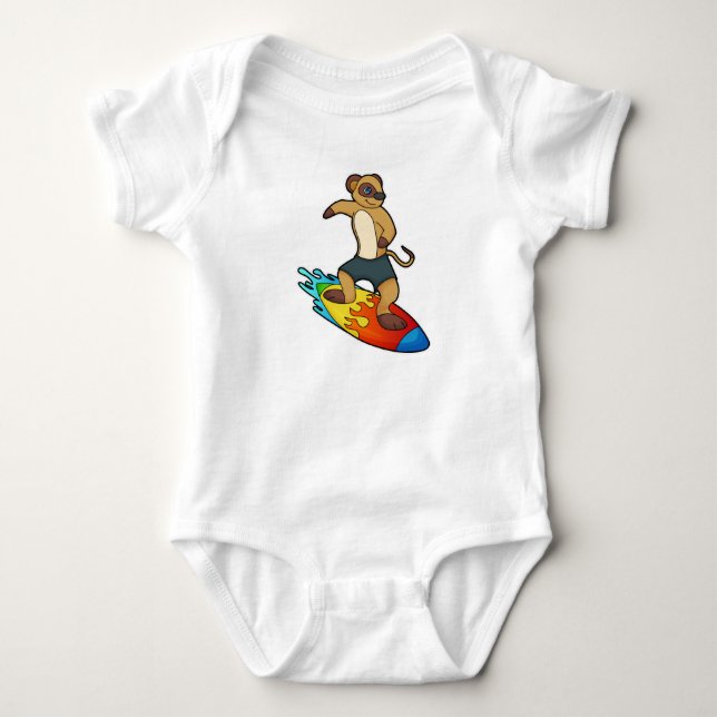 Body Suricate en surfeur avec planche de surf (Devant)