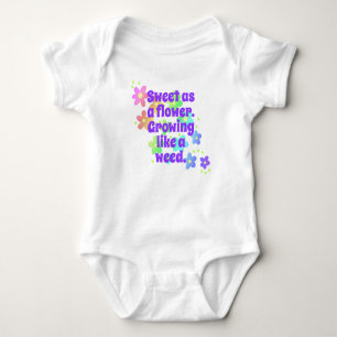 Body "Sweet as a Flower" Jote Rainbow Baby Bodysuit