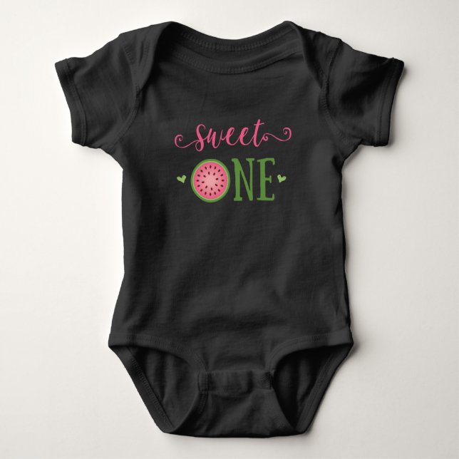 Body Sweet One Watermelon 1st Birthday Outfit T-Shirt (Devant)
