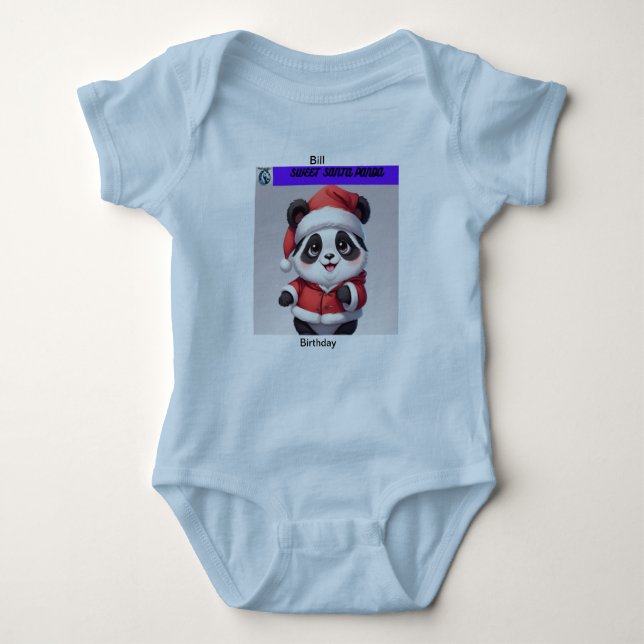 Body Sweet Panda Noël Vêtements de bébé Écrit (Devant)
