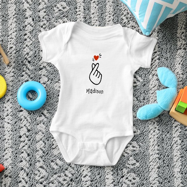 Body Symbole d'amour coréen moderne (Modern Korean Love Symbol Baby Bodysuit)
