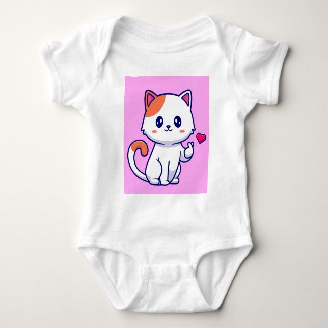 Body Symbole de chat mignon en amour main-57577 (Devant)