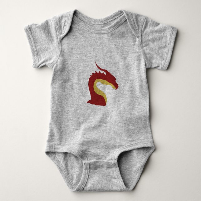 Body Symbole dragon d'Imaginaire simple rouge et jaune  (Devant)