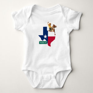 Body SYMBOLE Drapeau En Forme Texas Cowgirl Et Houston