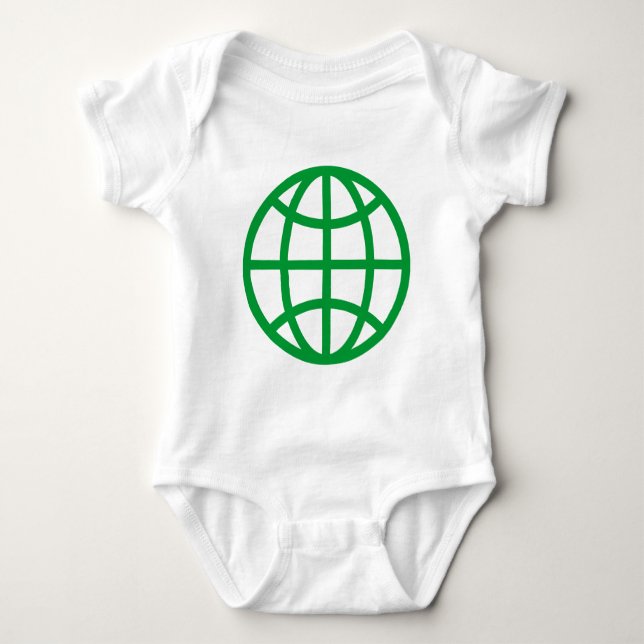 Body Symbole du monde - Vert d'herbe (Devant)