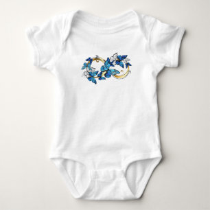 Body Symbole infini de papillons Morpho bleus