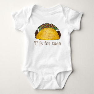 Body T est pour Taco Mexican Food Alphabet Letter T