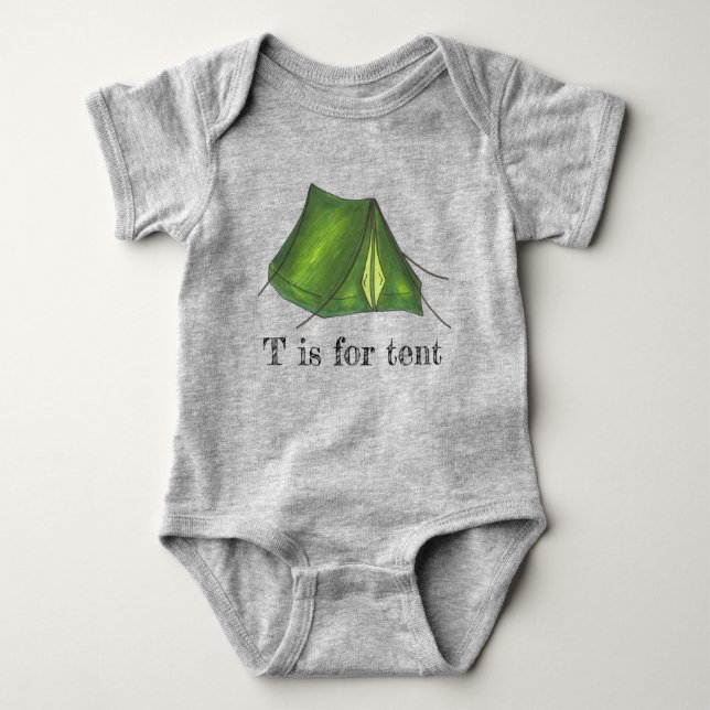 Body T est pour Tent Green Camp Camping Tent Alphabet (Devant)