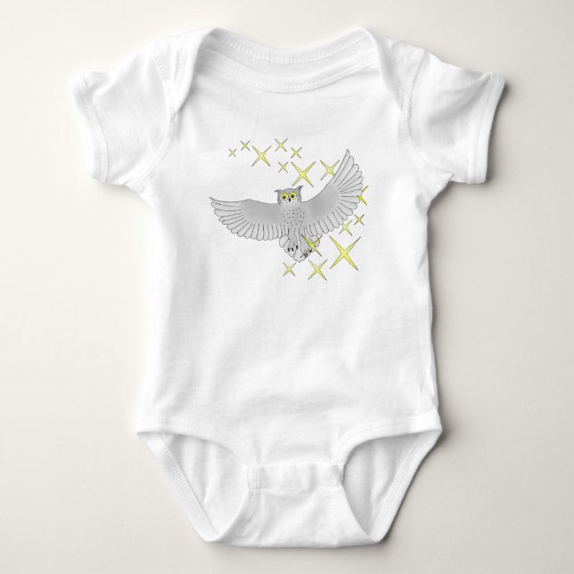 Body T-shirt à la chouette étoile mignonne (Devant)