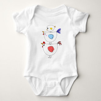 Body T-shirt adorable de famille de poussin de coq de