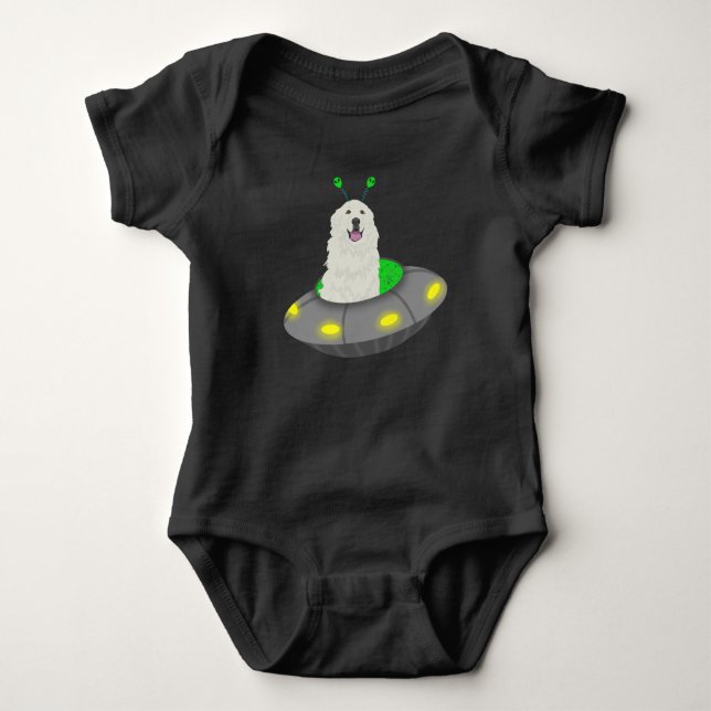 Body T-shirt Alien UFO Great Pyrenees (Devant)