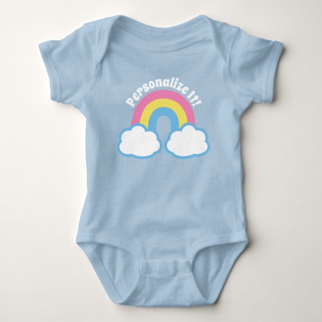 Body T-shirt arc-en-ciel rétro (Devant)