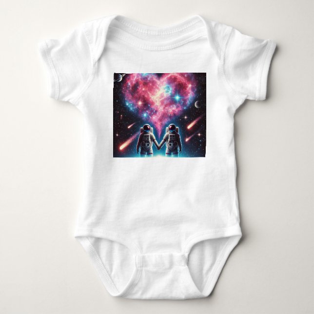 Body T-shirt Astronaut Heart Galaxy (Devant)