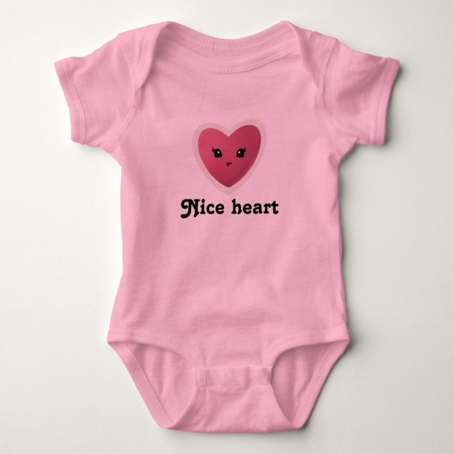 Body T-shirt au coeur mignon (Devant)