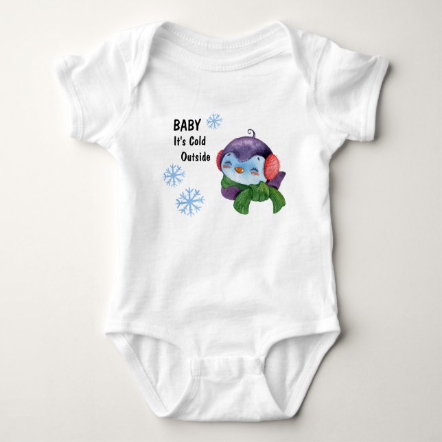 Body T-shirt 'Baby It's Cold Outside' (Devant)